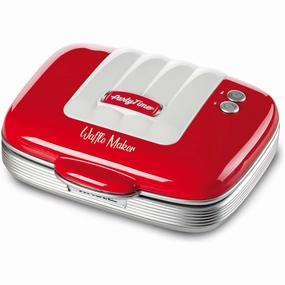 Ariete 1973 Retro Waffle Maker  700W Non-Stick Iron for Breakfast & Dessert Waffles, Easy Clean, Safety Lock  American Diner Style  Red phone accessories, mobile phone cases, best charging cable