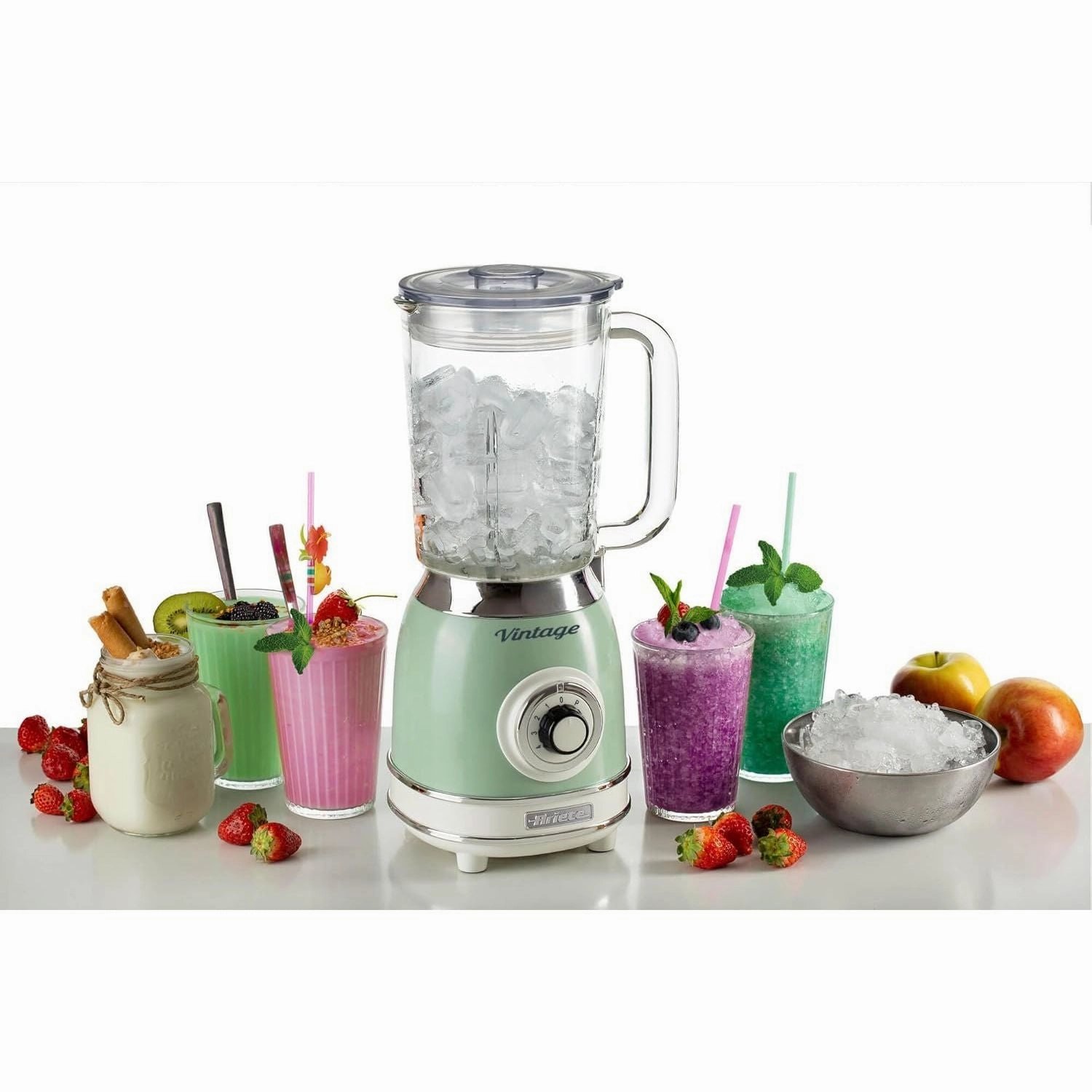 Ariete Vintage 58304 Glass Jug Blender  1000W, 1.5L Capacity, Green