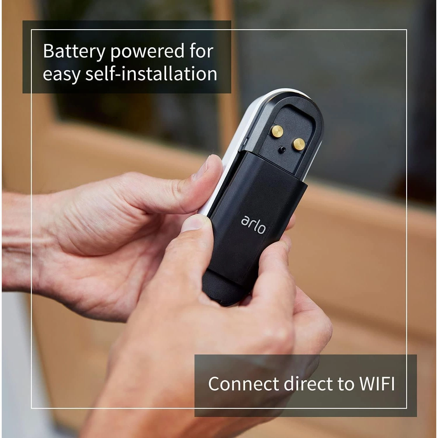 Arlo Essential Wireless Video Doorbell Camera, 1080p HD Security camera, WiFi, 2 Way Audio, Motion Detection, Built-in Siren, Night Vision, 90-Day Free Trial of Arlo Secure Plan, White