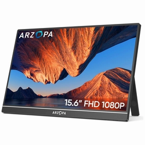 ARZOPA Portable Monitor, 15.6" 19201080 FHD IPS Portable Monitor for Laptop with Kickstand retro game consoles, buy sega console, retro gaming accessories