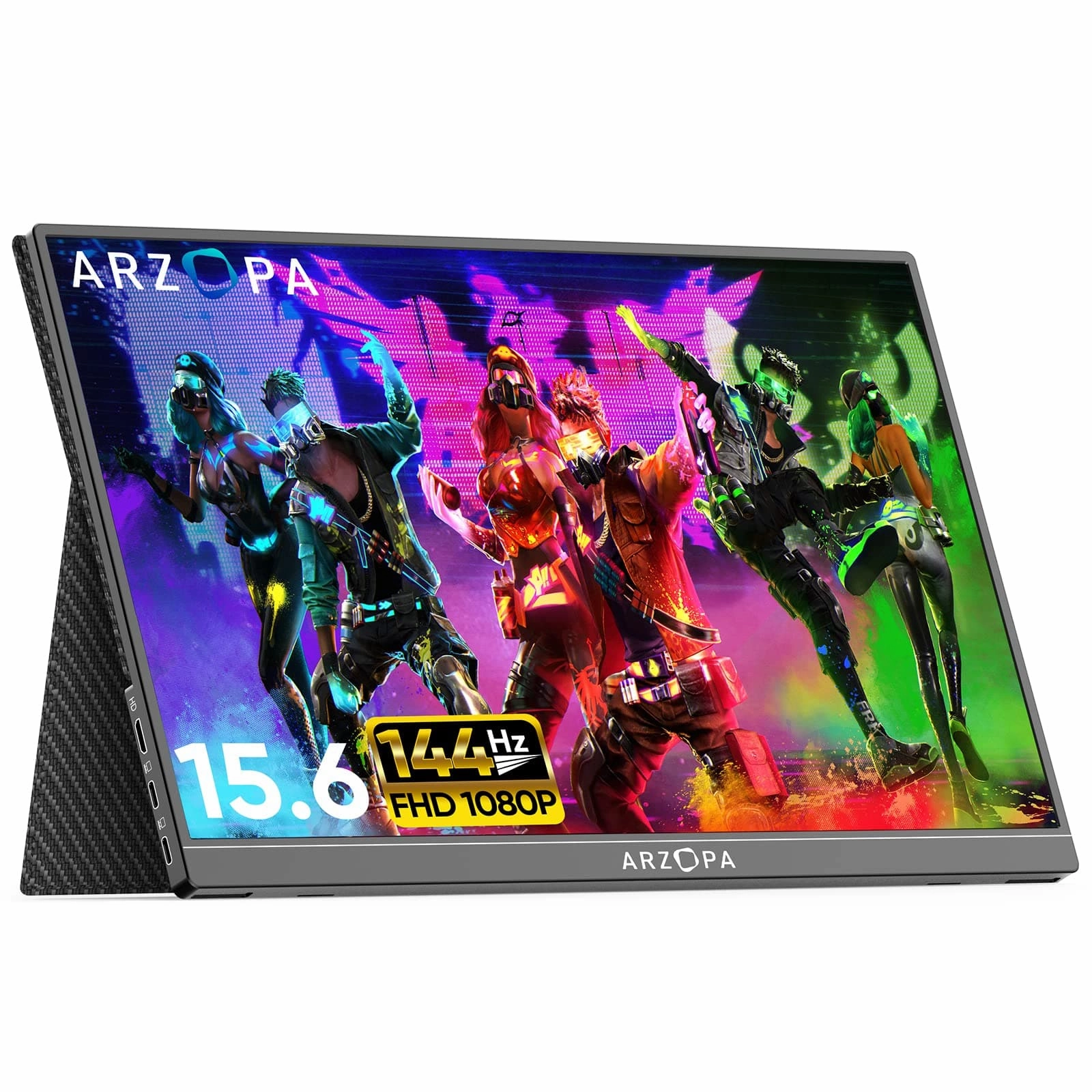 Arzopa Portable Monitor, G1 GAME 15.6 Inch 144HZ 19201080 FHD, 100% SRGB IPS Monitor Screen retro game consoles, buy sega console, retro gaming accessories