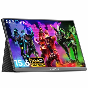 Arzopa Portable Monitor, G1 GAME 15.6 Inch 144HZ 19201080 FHD, 100% SRGB IPS Monitor Screen retro game consoles, buy sega console, retro gaming accessories