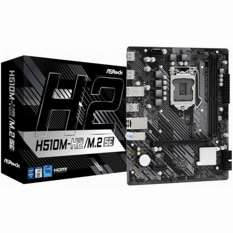 ASRock H510M-H2/M.2 SE Micro ATX Motherboard, Intel H510, LGA 1200, Dual DDR4, Dual HDMI, M.2 Slot computing devices, pc accessories, cheap computer online
