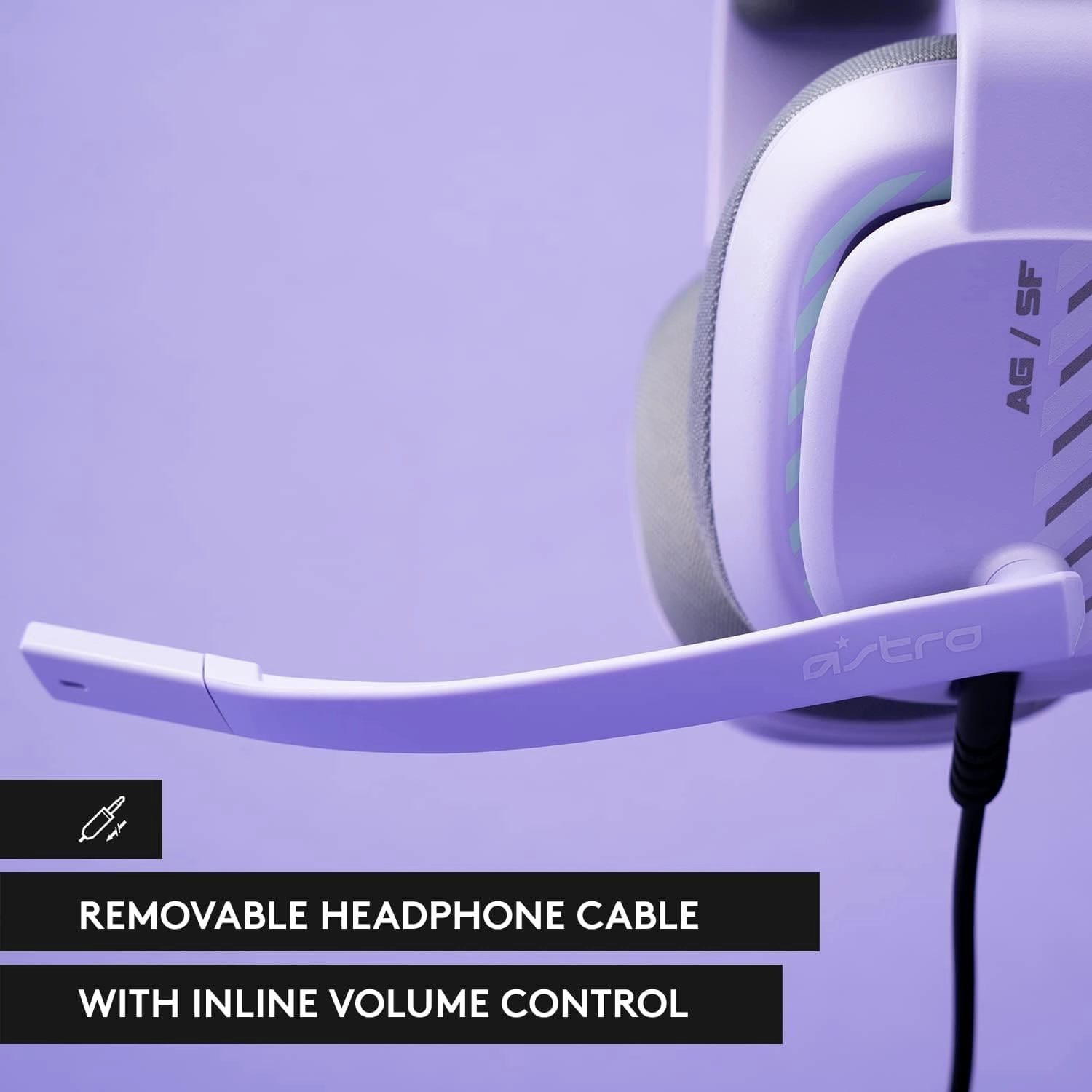 ASTRO A10 Gaming Headset Gen 2 Wired Headset, Over-ear Gaming Headphones, Lightweight, Flip-to-mute microphone, 32 mm drivers, For Xbox Series X|S, Xbox One, PS5, PS4, Nintendo Switch, PC - Lilac
