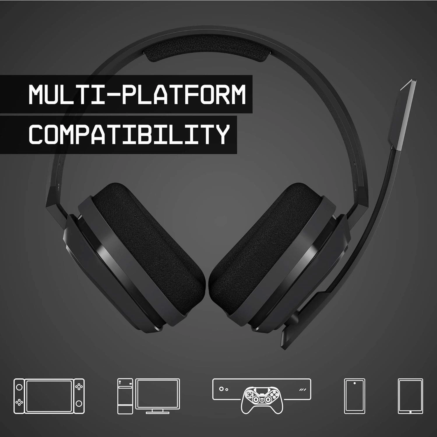ASTRO Gaming A10 Wired Gaming Headphones with Microphone, Light and Resistant, ASTRO Audio, Dolby ATMOS, 3.5 mm Jack, for PC / MAC, XBOX ONE, PS4, MOBILE - Black / Green