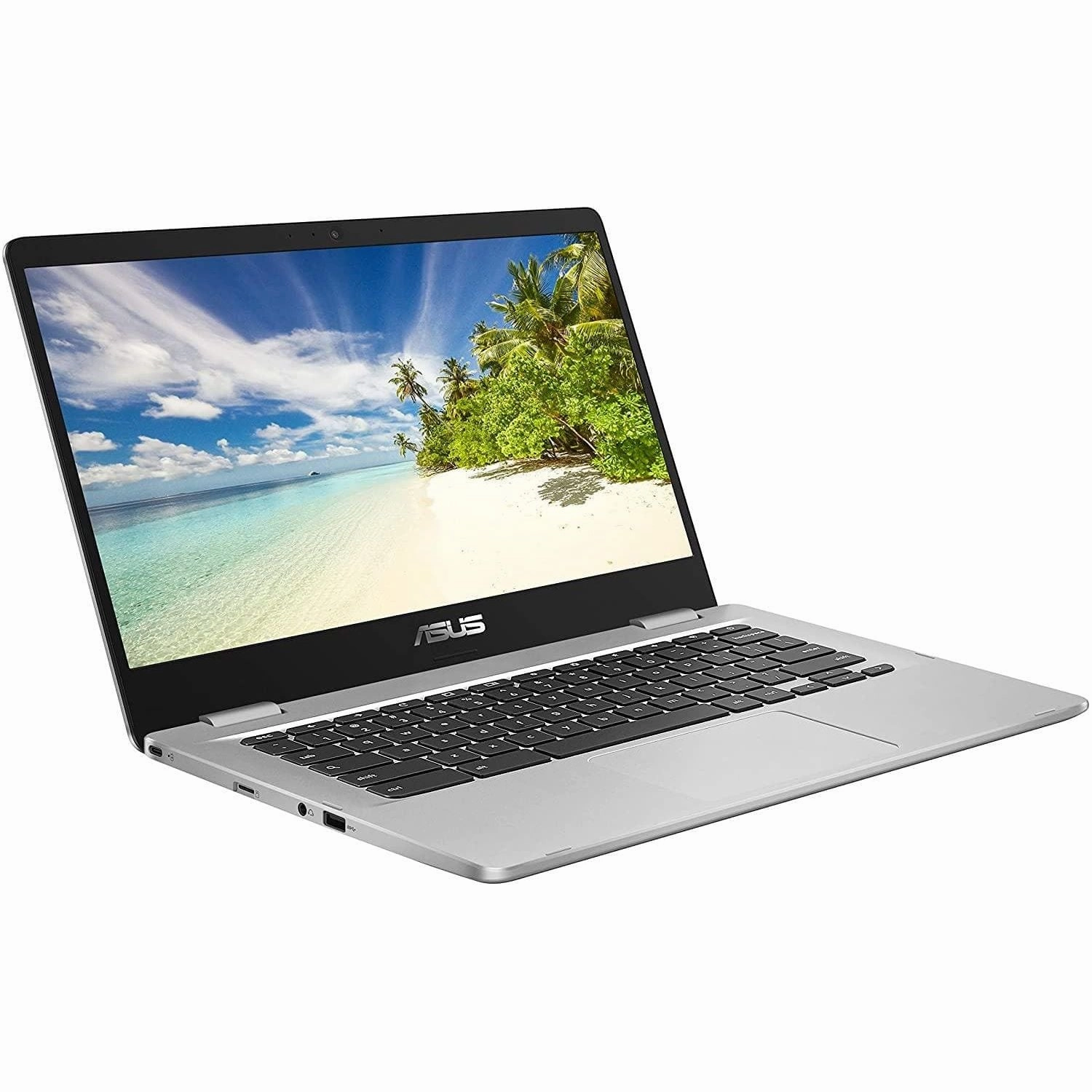 ASUS 14 inch Chromebook C423NA, Intel Celeron N3350, 4GB RAM, 64GB eMMC, Chrome OS - Silver computer accessories, buy computer parts, usb c hub for laptop