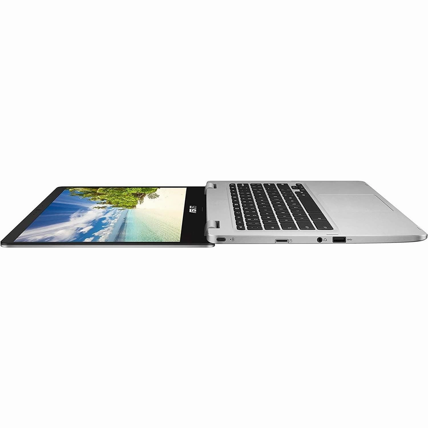 ASUS 14 inch Chromebook C423NA, Intel Celeron N3350, 4GB RAM, 64GB eMMC, Chrome OS - Silver