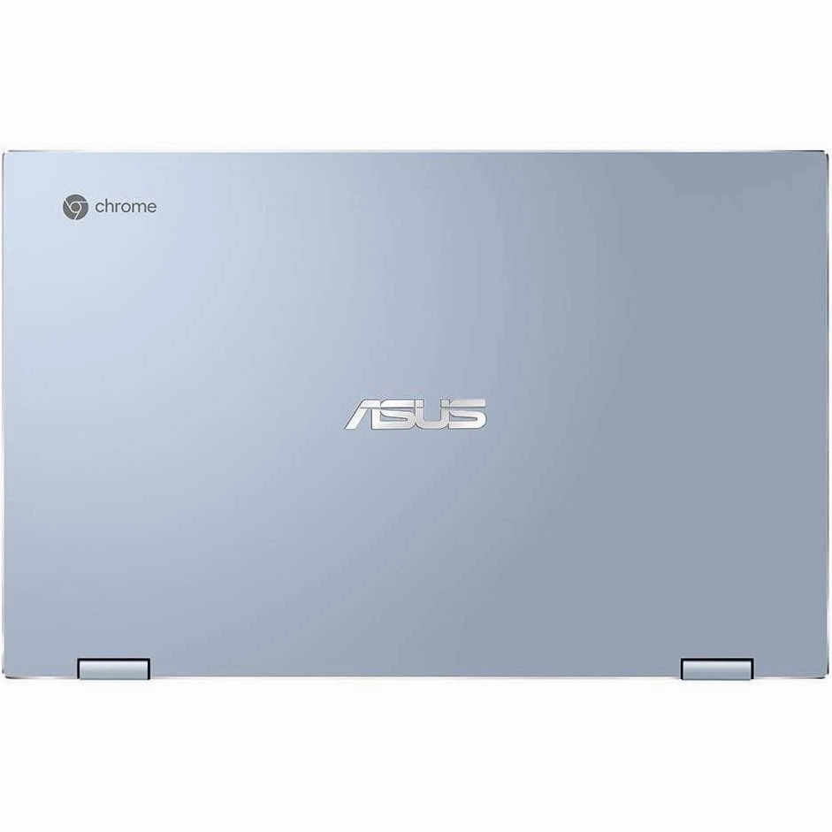 ASUS C433, 14 Inch Touchscreen ChromeBook Flip, Intel M3 Processor, 64 GB eMMC, 4 GB RAM, Chrome OS, Silver/Blue