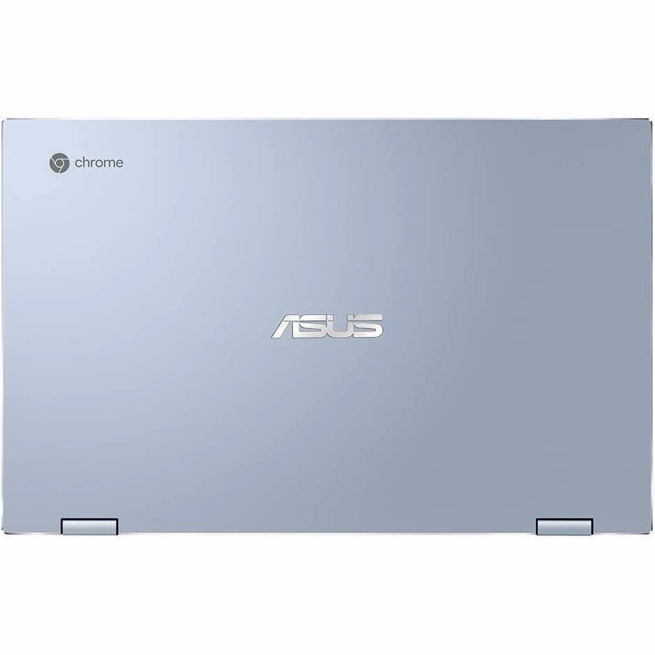 ASUS C433, 14 Inch Touchscreen ChromeBook Flip, Intel M3 Processor, 64 GB eMMC, 4 GB RAM, Chrome OS, Silver/Blue