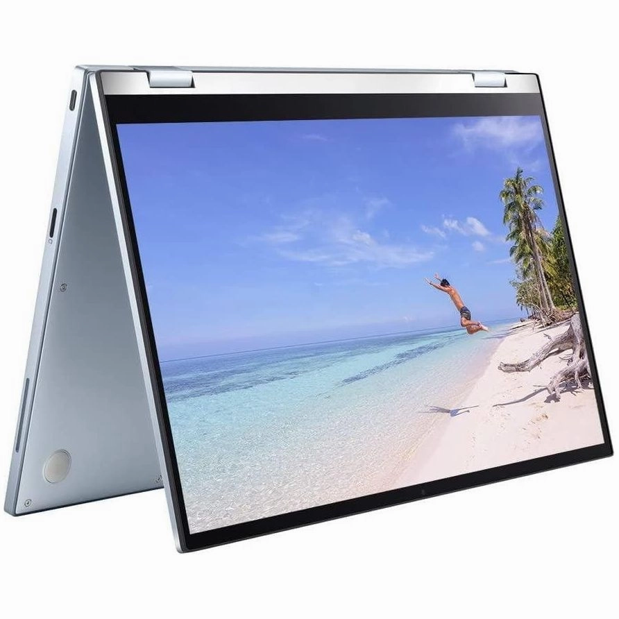 ASUS C433, 14 Inch Touchscreen ChromeBook Flip, Intel M3 Processor, 64 GB eMMC, 4 GB RAM, Chrome OS, Silver/Blue