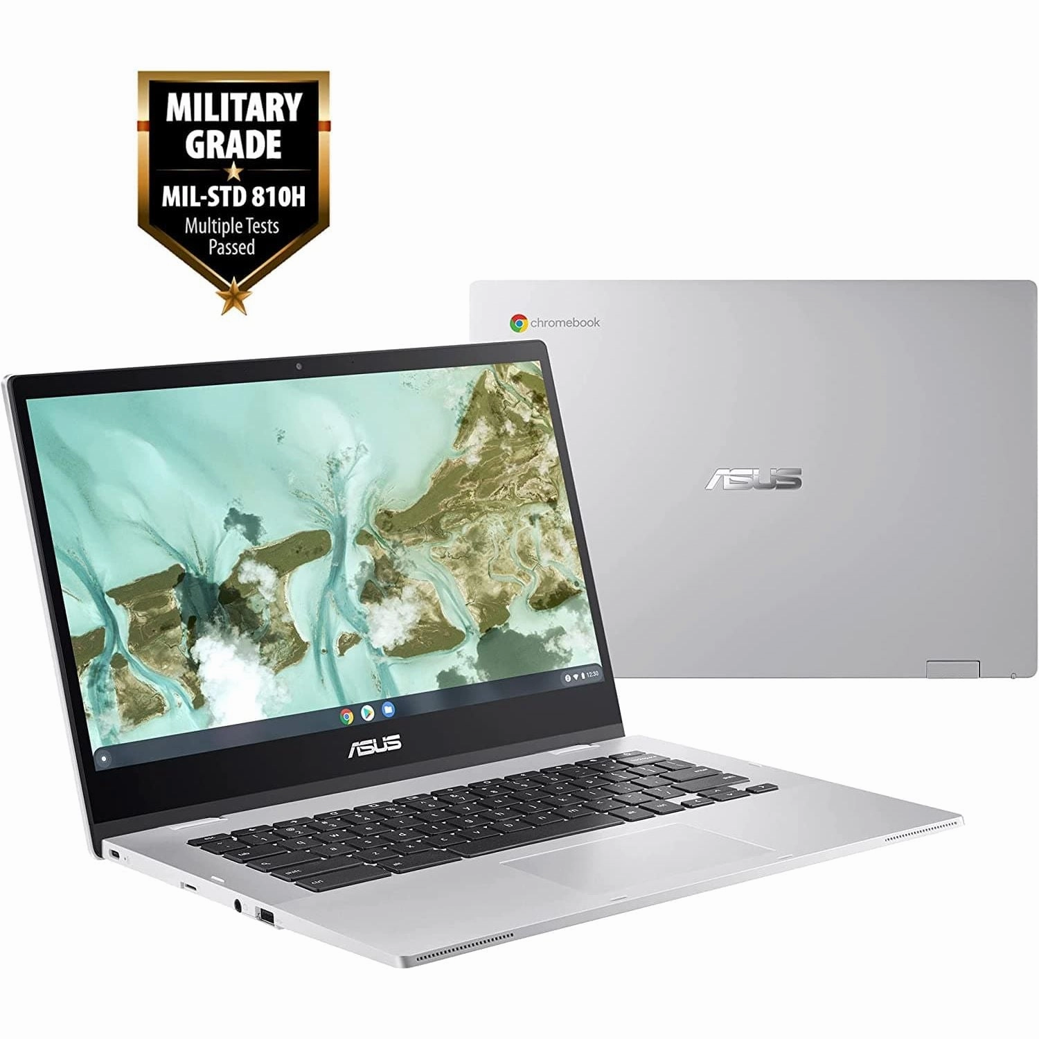 Asus Chromebook CX1400CN Intel N3350/BGA 4GB RAM, 64GB Storage eMMC, Chrome OS - Transparent Silver