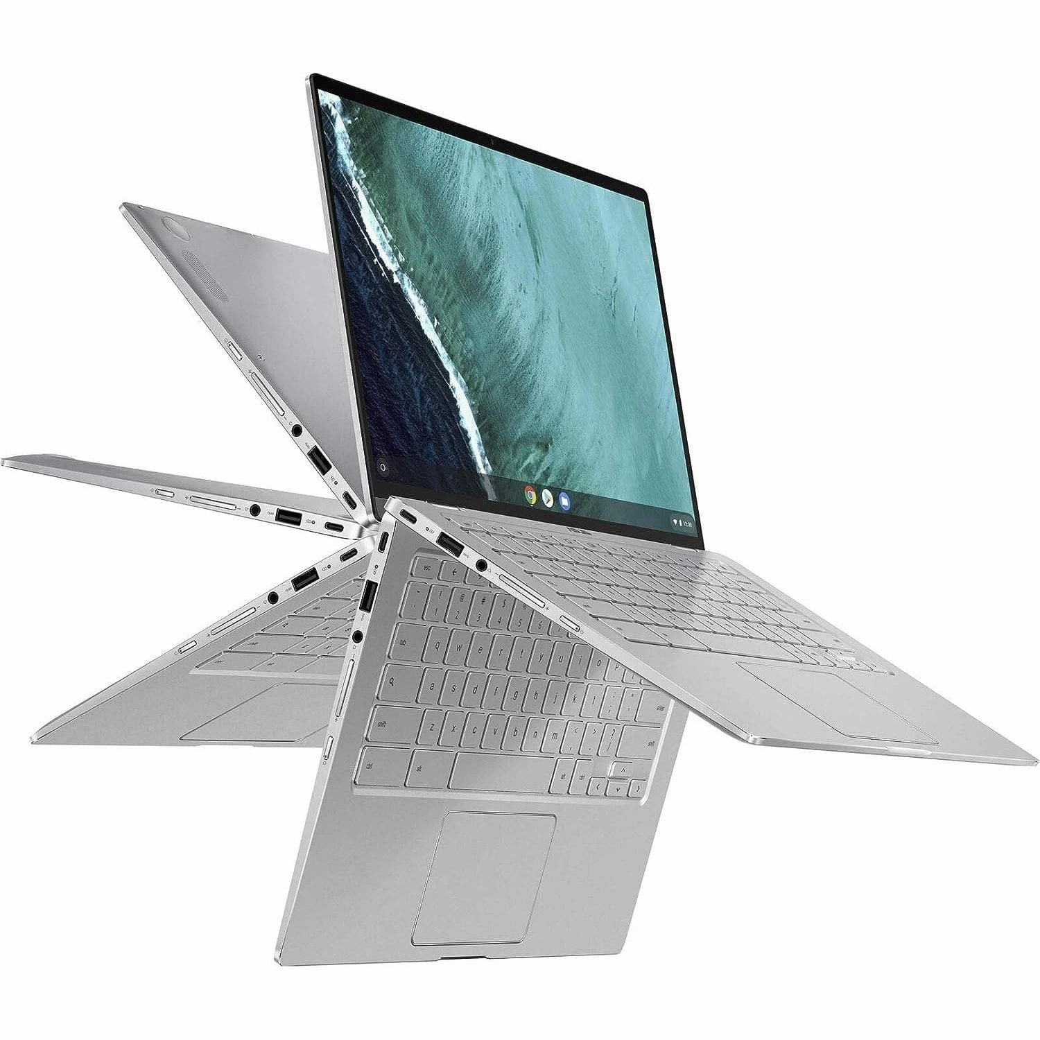 ASUS Chromebook Flip C434TA AI0041 14in Touchscreen Notebook -  8th gen Intel Core i5 8200Y - 8GB RAM 128GB - eMMC Wi-Fi 5 -  Chrome OS - Silver computer monitors, 4k monitor for work, gaming monitors sale