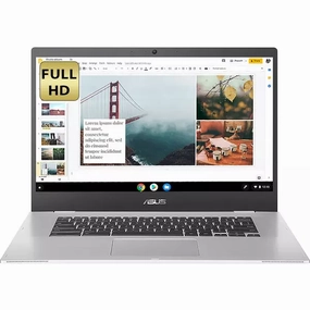 ASUS CX1 15.6" Chromebook - Intel? Celeron?, 128 GB eMMC, Silver computer monitors, 4k monitor for work, gaming monitors sale