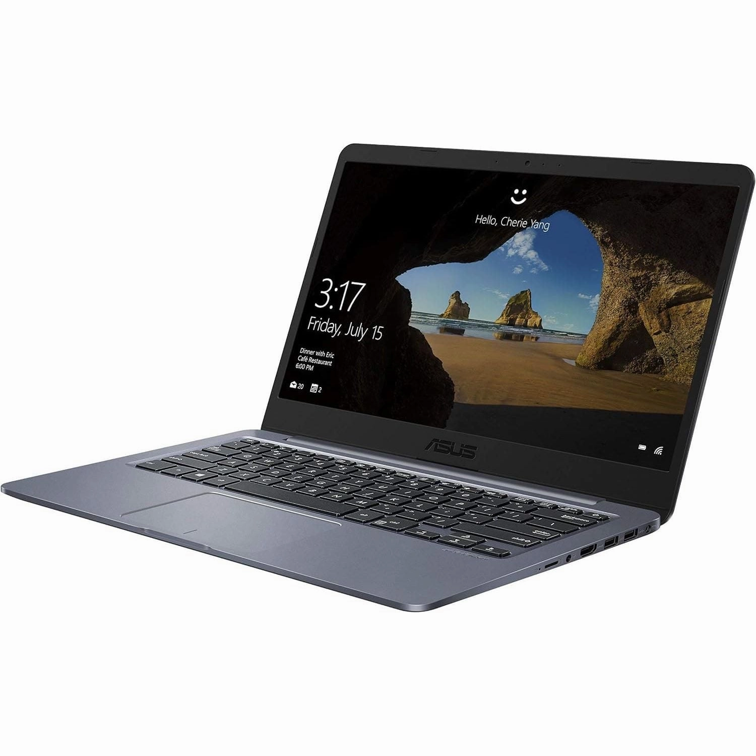 Asus E406M - 14 Inch - 64GB SSD - 4GB RAM - Intel Celeron N4000 - Windows 10 - Grey