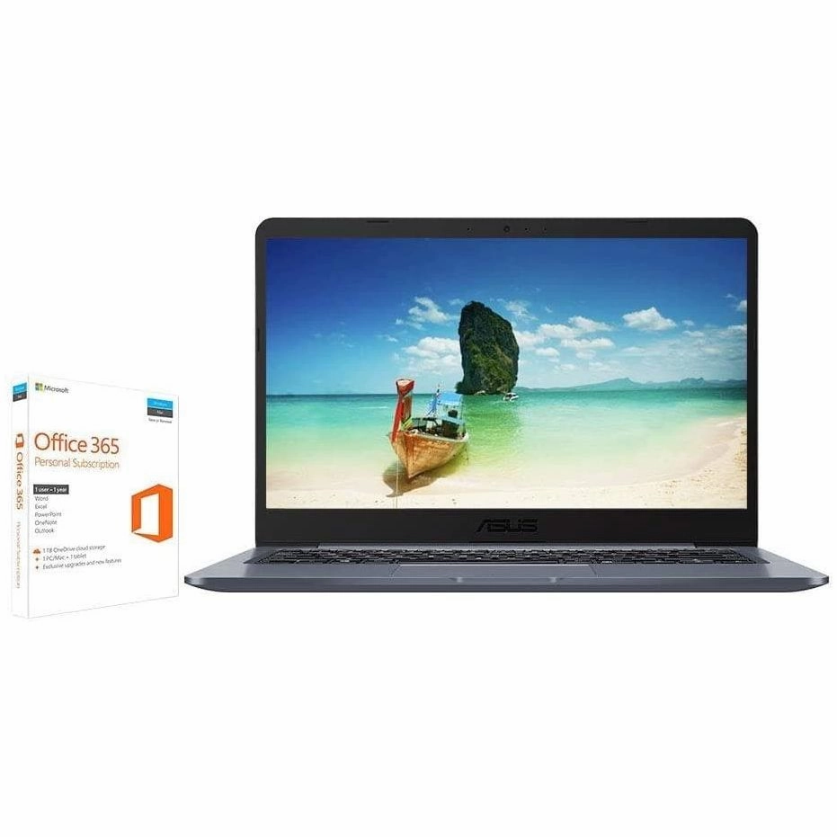 ASUS E406MA 14 Inch HD Laptop with Microsoft Office 365 Intel N4000 Processor, 64 GB eMMC, 4 GB RAM, Windows 10
