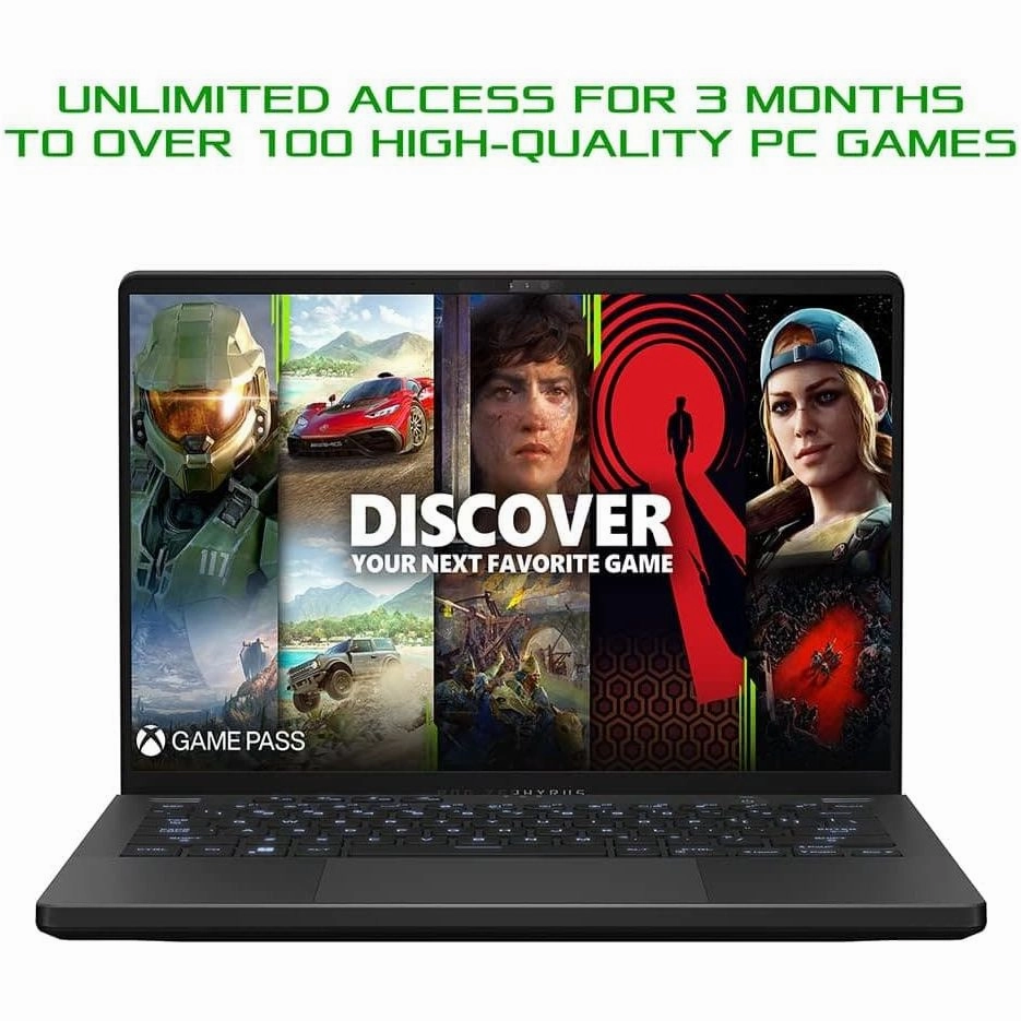 ASUS Laptop ROG Zephyrus G14 GA402NV, 14.0 ,AMD Ryzen R7-7735HS,512GB SSD,16GB RAM,NVIDIA GeForce RTX 4060, Windows 11 Gaming Laptop - Black