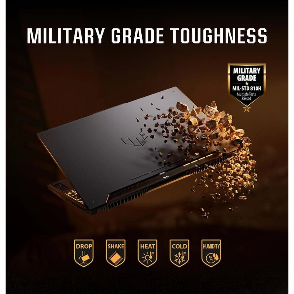 ASUS Laptop TUF Gaming F15 FX507ZU4 15.6" Full HD 144Hz Gaming Laptop Intel i7-12700H 14-Cores, NVIDIA GeForce RTX 4050 6GB Graphics (140W TGP), 8 x2 GB RAM, 512GB SSD, Windows 11