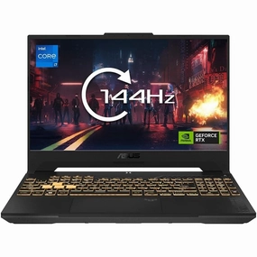 ASUS Laptop TUF Gaming F15 FX507ZU4 15.6" Full HD 144Hz Gaming Laptop Intel i7-12700H 14-Cores, NVIDIA GeForce RTX 4050 6GB Graphics (140W TGP), 8 x2 GB RAM, 512GB SSD, Windows 11 computer monitors, 4k monitor for work, gaming monitors sale