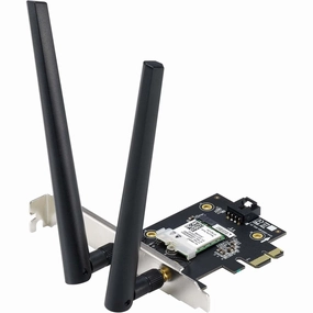 Asus (PCE-AXE5400) AXE5400 Wi-Fi 6E Tri-Band PCI Express Adapter, Bluetooth 5.2, OFDMA & MU-MIMO desktop computers, gaming desktop pc, all in one desktop deals