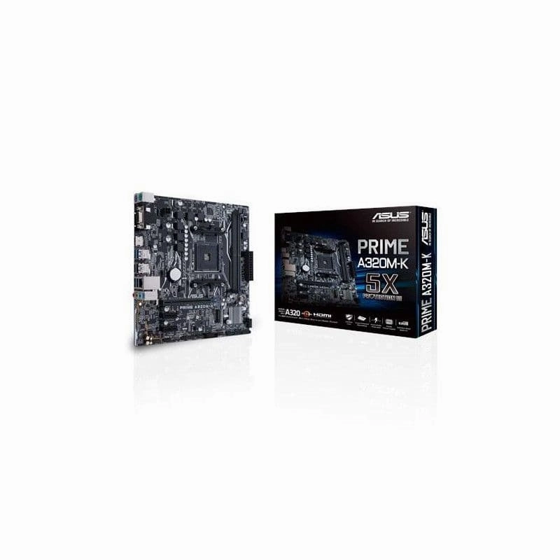 Asus Prime A320M-K AM4 motherboard socket (uATX, AMD A320, Ryzen, 2x DDR4 memory, USB 3.0, M.2 interface)