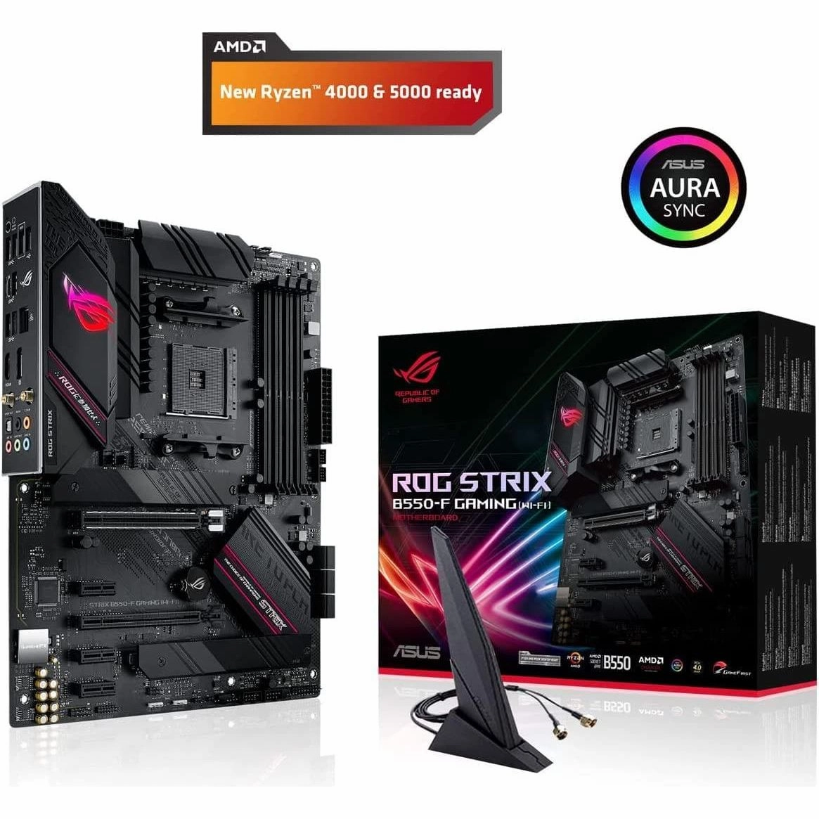 Asus ROG STRIX B550-F GAMING(WI-FI) Motherboard PC base AMD AM4 Form factor ATX Motherboard chipset AMD? B550