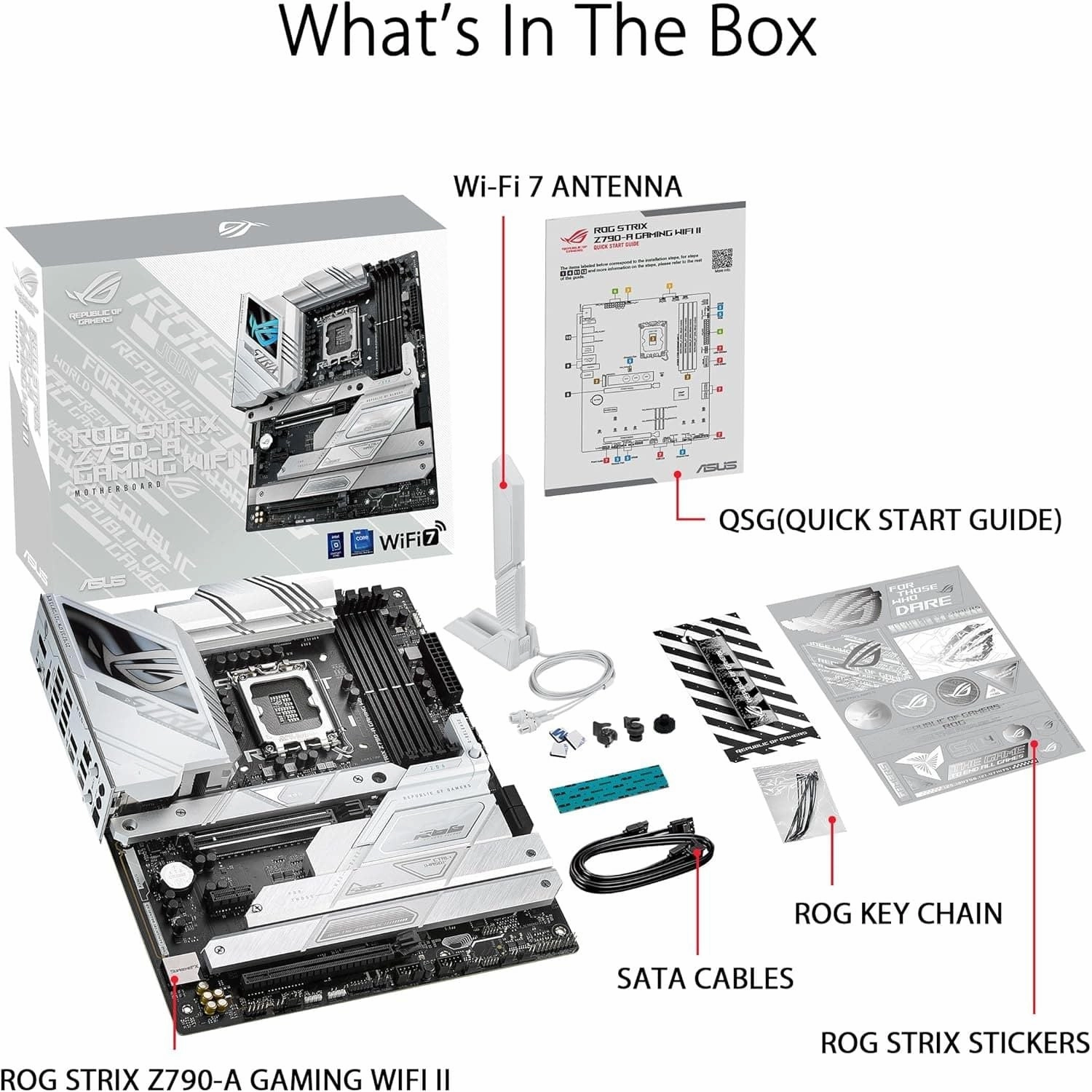 ASUS ROG Strix Z790-A Gaming WiFi II ATX Motherboard | LGA 1700 | Intel 14th/13th/12th Gen | DDR5 | PCIe 5.0 | WiFi 7 | USB-C 20Gbps | 5 M.2 Slots