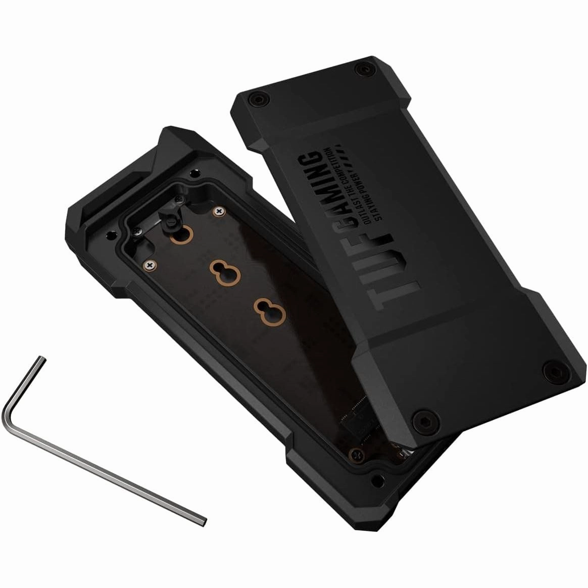 ASUS TUF Gaming A1 SSD Enclosure C USB-C 3.2 Gen 2x1, Dual M.2 NVMe & SATA Support, Tool-Free M.2 Q-Latch, MIL-STD-810H, IP68 Rated