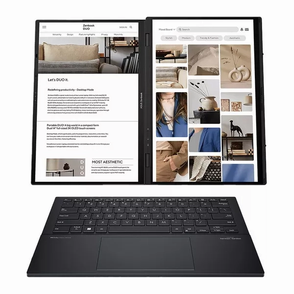 ASUS Zenbook Duo 14" 2-in-1 Laptop - Intel Core Ultra 7, 1TB SSD, Grey (No Retail Packaging)