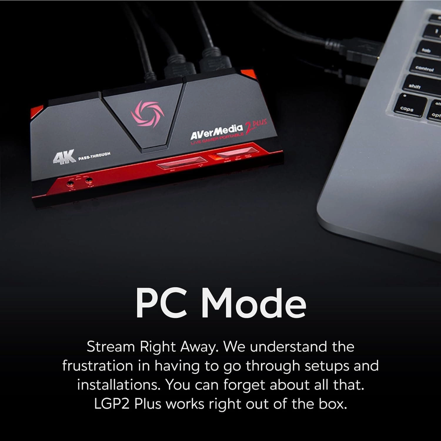 AVerMedia Live Gamer Portable 2 Plus GC513, Game Capture Card, 1080p60 Streaming & Recording, 4K60 Pass-through for PS5, Switch, PC/Mac
