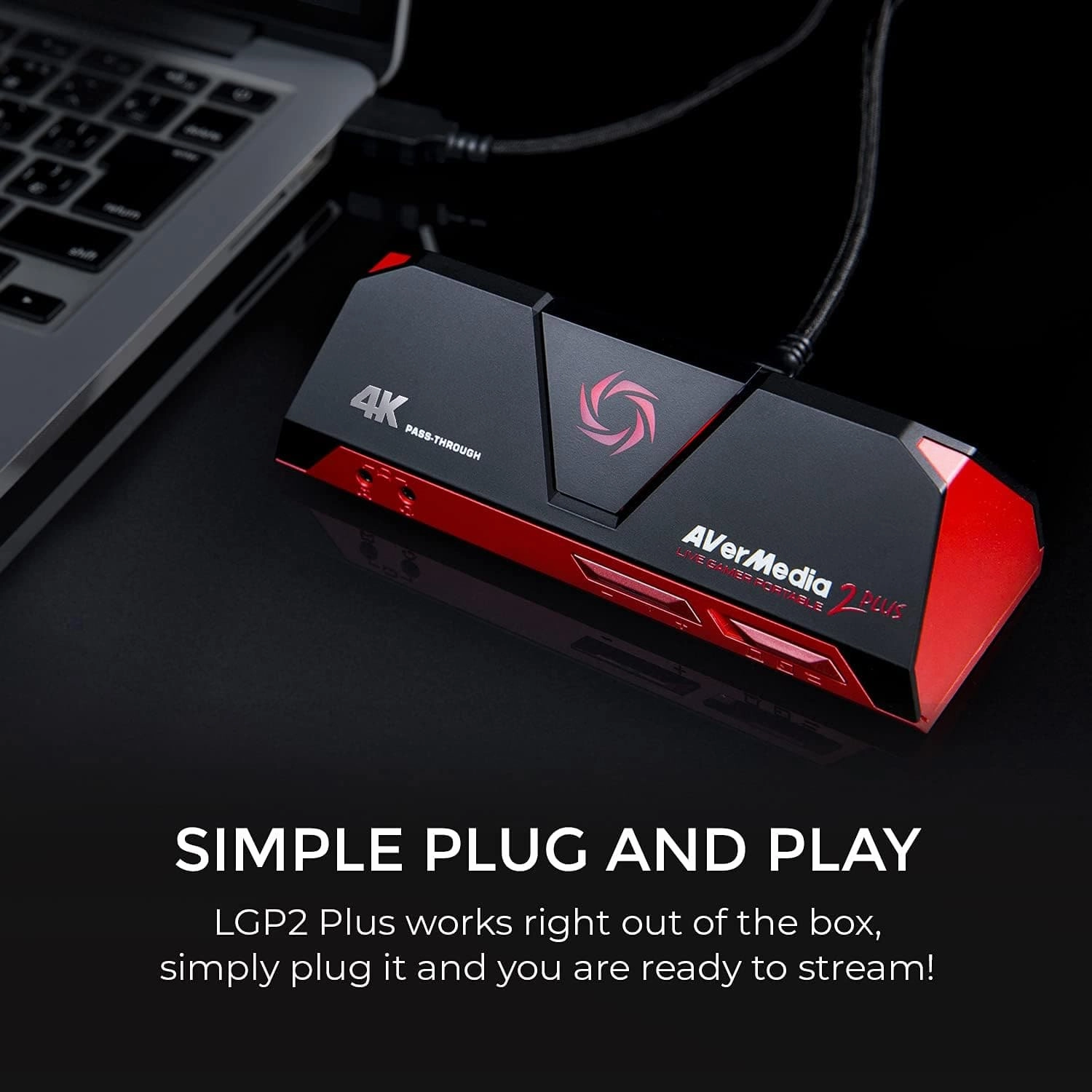 AVerMedia Live Gamer Portable 2 Plus GC513, Game Capture Card, 1080p60 Streaming & Recording, 4K60 Pass-through for PS5, Switch, PC/Mac
