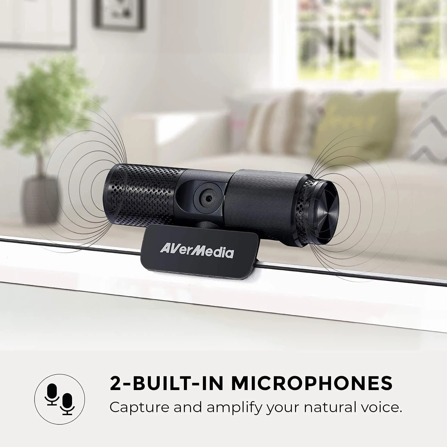 AVerMedia PW313 Live Streamer CAM - Full HD 1080p/30fps Webcam for video calling, Works with Skype, Zoom, FaceTime, Hangouts, PC/Mac/Laptop/ - Black