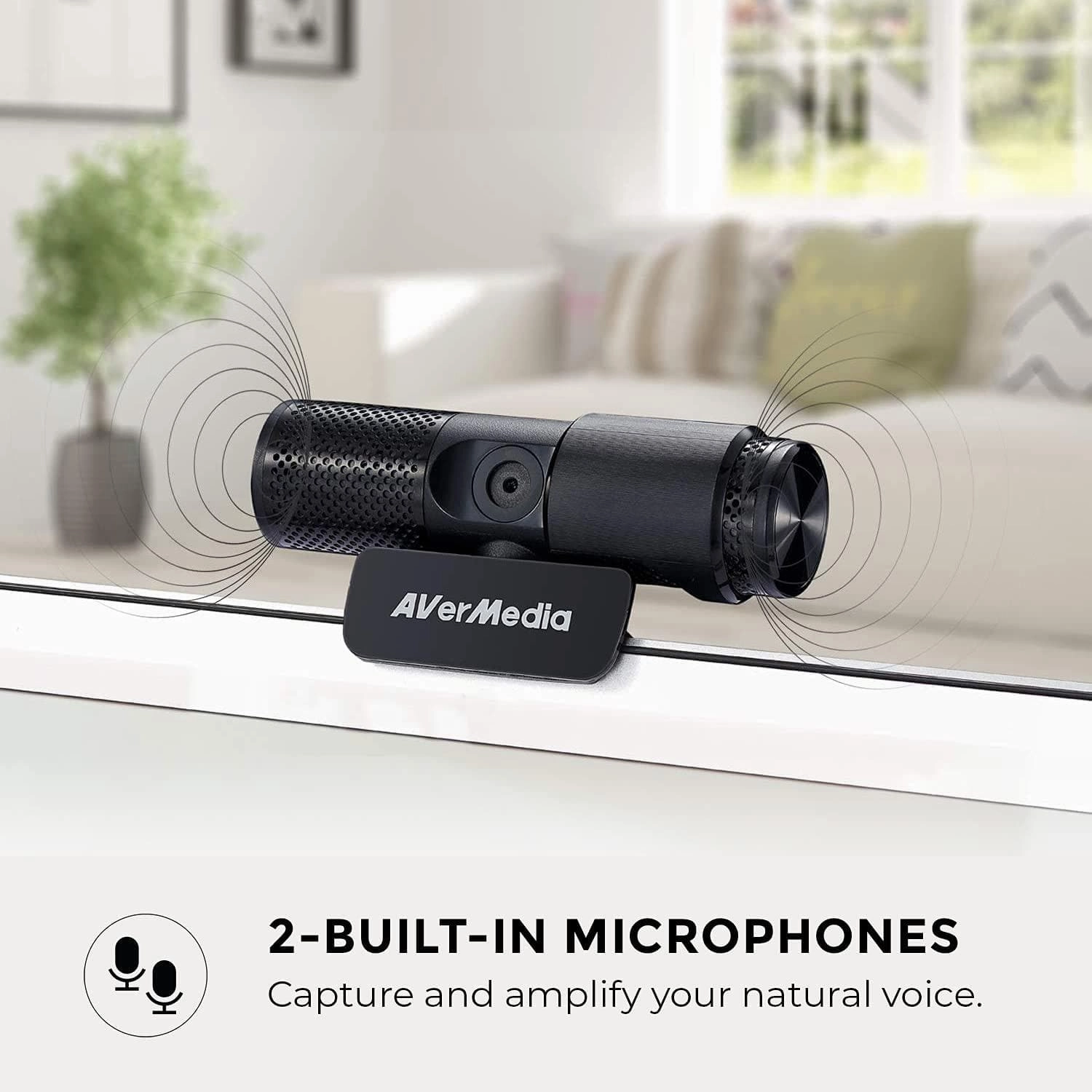 AVerMedia PW313 Live Streamer CAM - Full HD 1080p/30fps Webcam for video calling, Works with Skype, Zoom, FaceTime, Hangouts, PC/Mac/Laptop/ - Black
