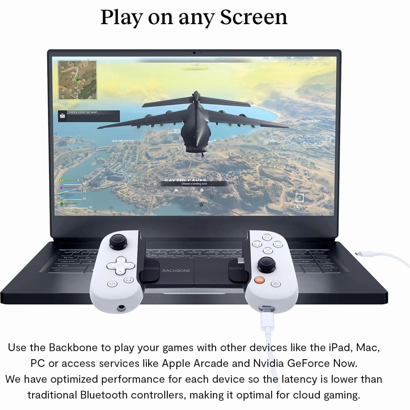 BACKBONE One Mobile Gaming Controller for Android (USB-C) - PlayStation Edition - Turn Your Phone into a Gaming Console - White