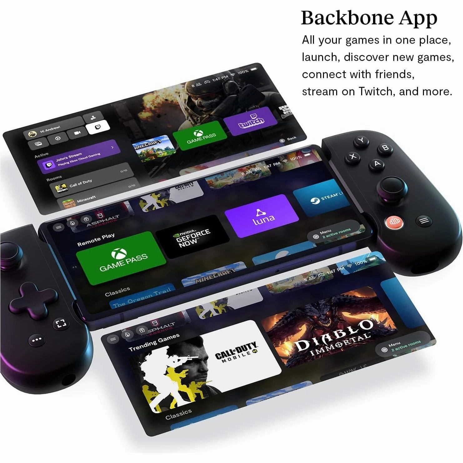 BACKBONE One Mobile Gaming Controller for Android (USB-C)  Xbox Edition - Black