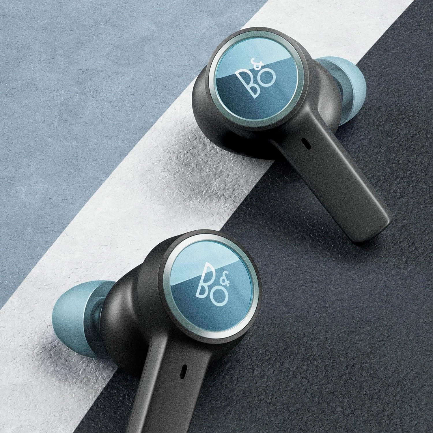Bang & Olufsen Beoplay EX - Bluetooth Active Noise Cancelling Earphones, Playtime Up to 20 Hours, Waterproof IP57, Sport and Play with Charging Case - Anthracite/Oxygen