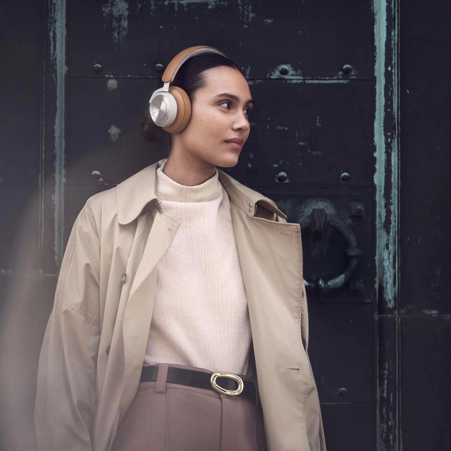 Bang & Olufsen Beoplay HX Wireless Bluetooth Active Noise Cancelling Over-Ear Headphones, Timber