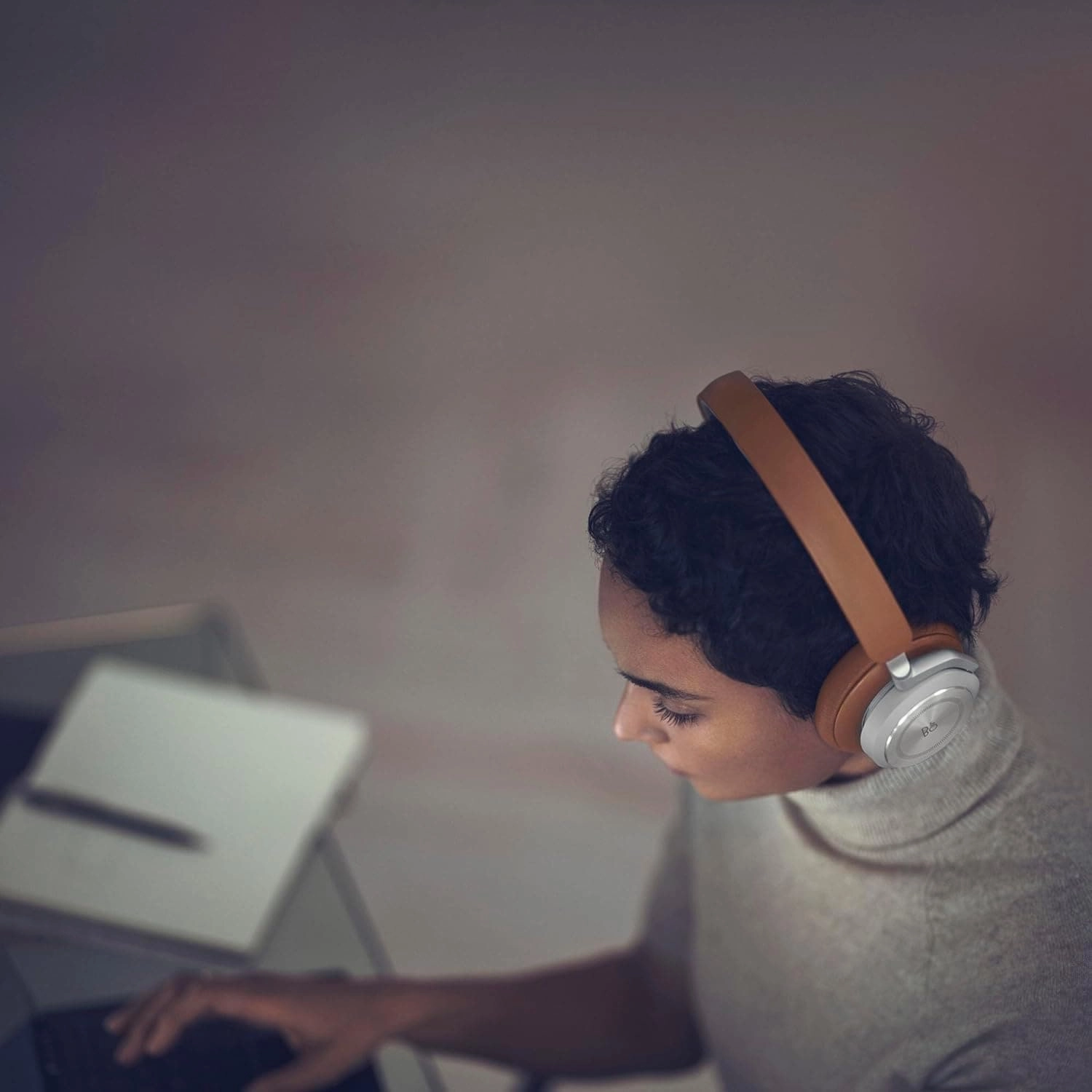 Bang & Olufsen Beoplay HX Wireless Bluetooth Active Noise Cancelling Over-Ear Headphones, Timber