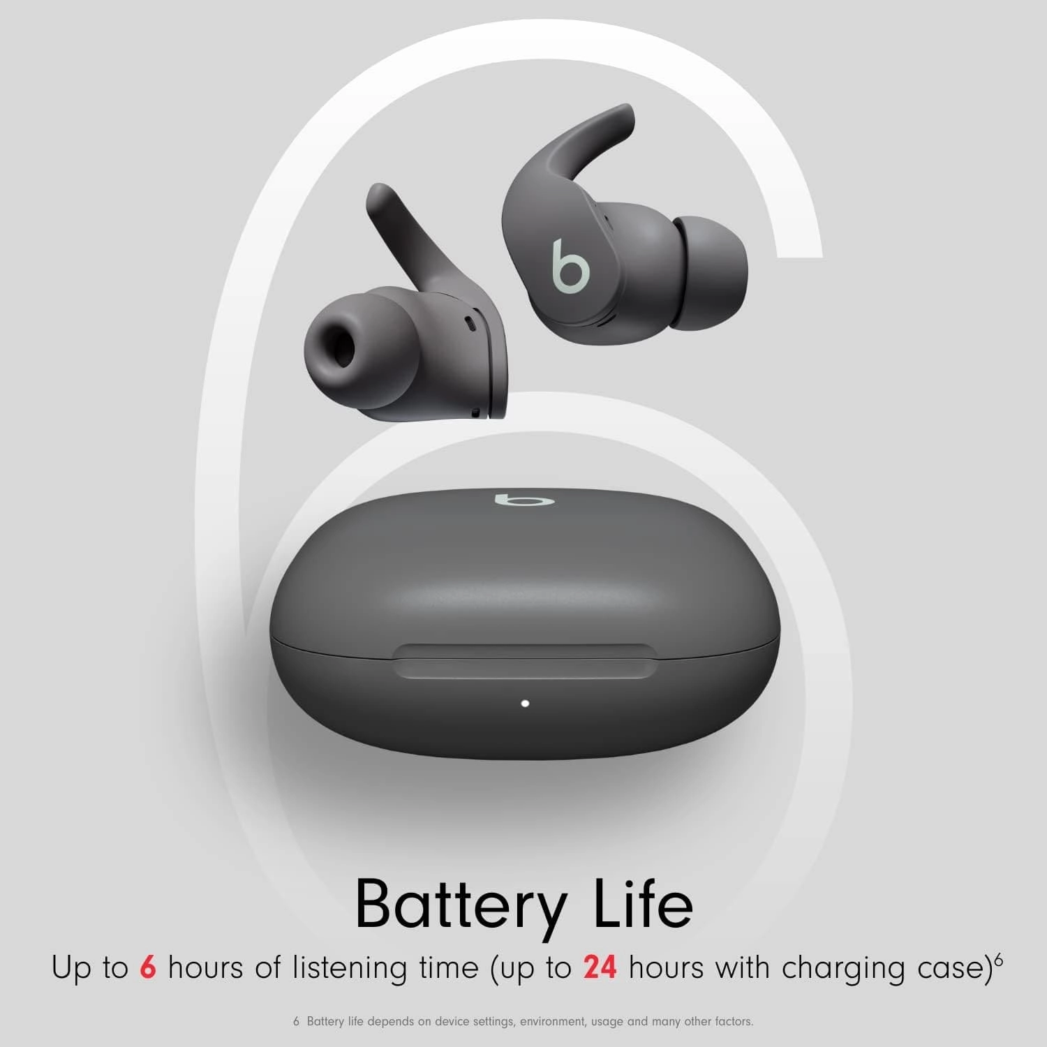 Beats Fit Pro True Wireless Noise Cancelling Earbuds - Sweat-Resistant Bluetooth Earphones with Built-in Mic - Compatible with Apple & Android - Sage Grey