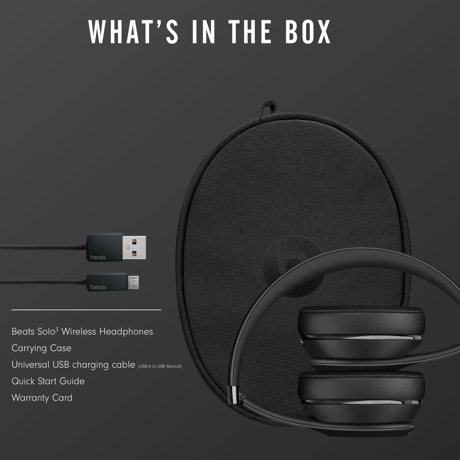 beats Solo3 Wireless On-Ear Headphones - Apple W1 Headphone Chip, Class 1 Bluetooth, 40 Hours Of Listening Time - Black