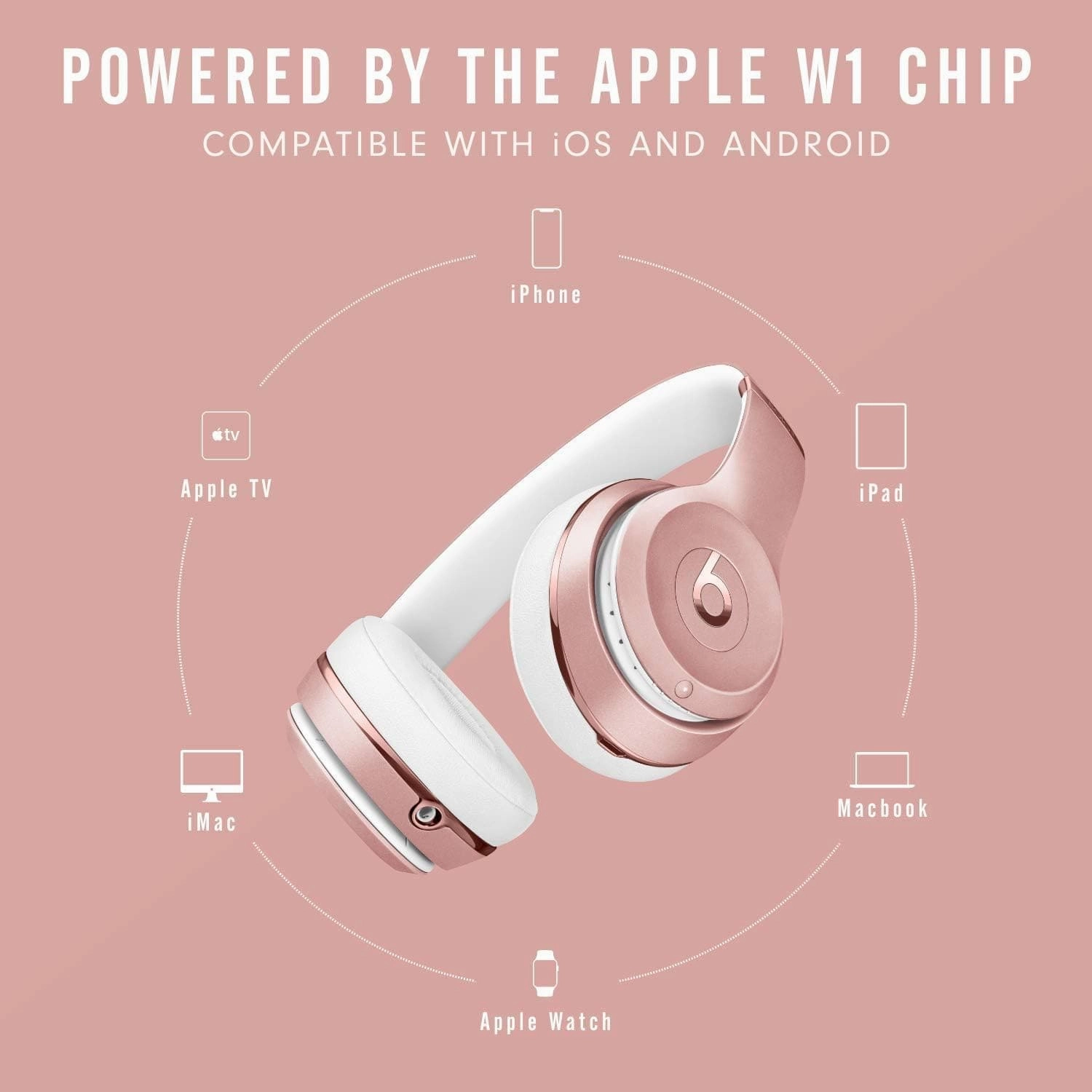 Beats Solo3 Wireless On-Ear Headphones - Rose Gold