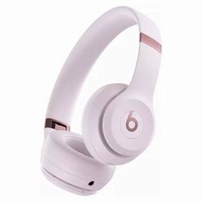 Beats Solo 4 On-Ear True Wireless Headphones - Cloud Pink earbuds and headphones, true wireless earbuds, noise cancelling earbuds