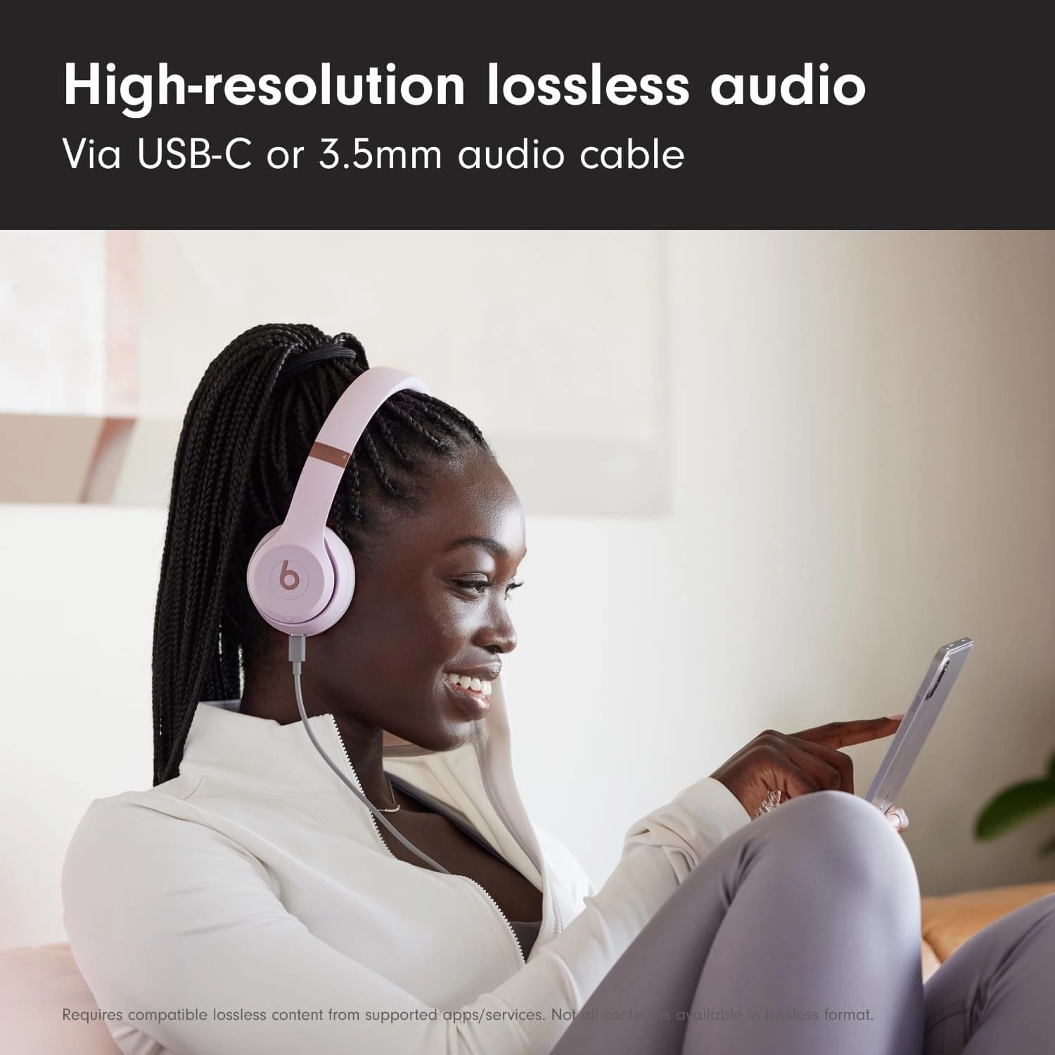 Beats Solo 4 On-Ear Wireless Headphones - Cloud Pink