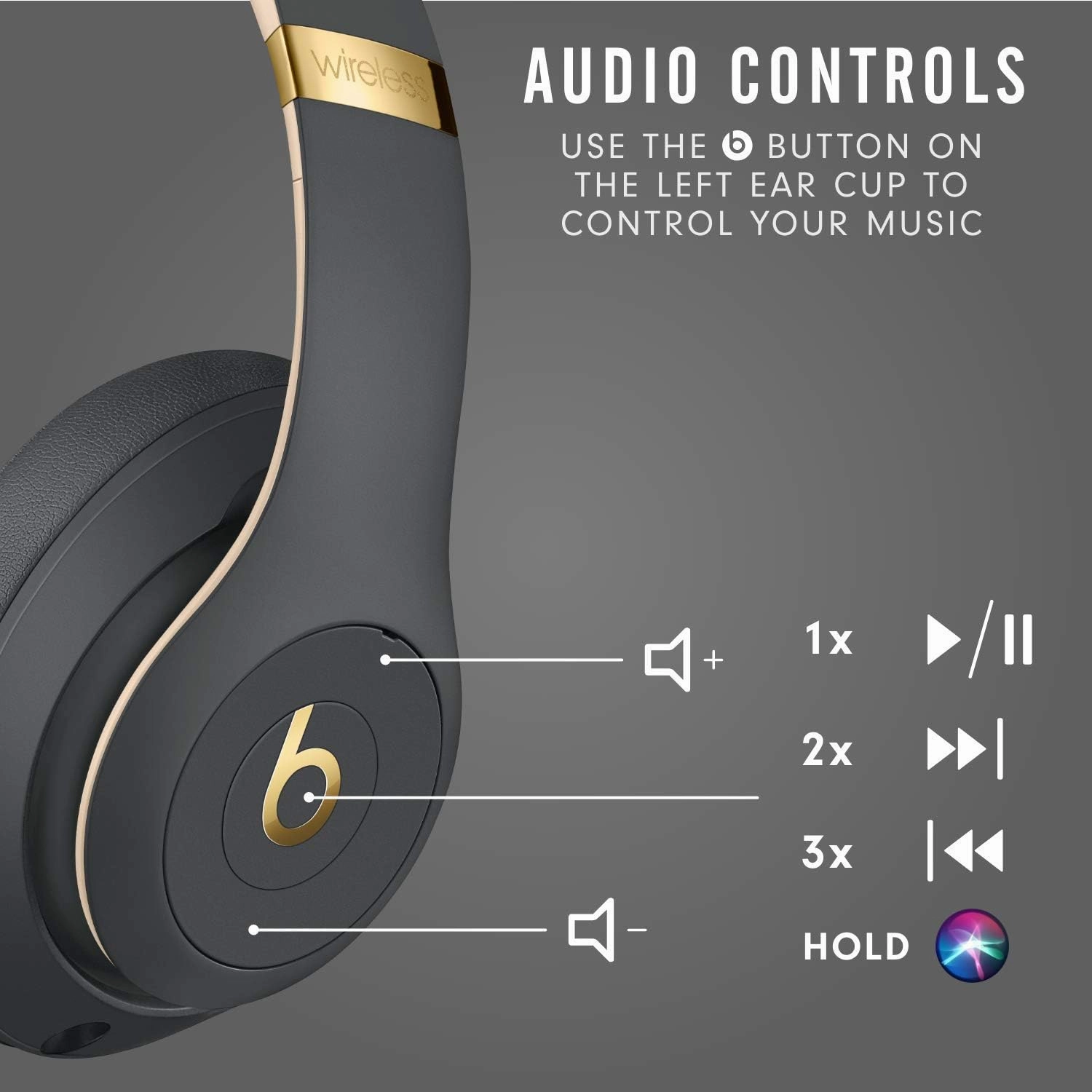 Beats Solo 4  Wireless Bluetooth On-Ear Headphones, Apple & Android Compatible, Up to 50 hours of Battery Life  Black & Gold