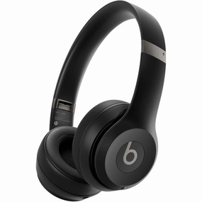 Beats Solo 4  Wireless Bluetooth On-Ear Headphones, Apple & Android Compatible, Up to 50 hours of Battery Life  Black & Gold earbuds and headphones, true wireless earbuds, noise cancelling earbuds