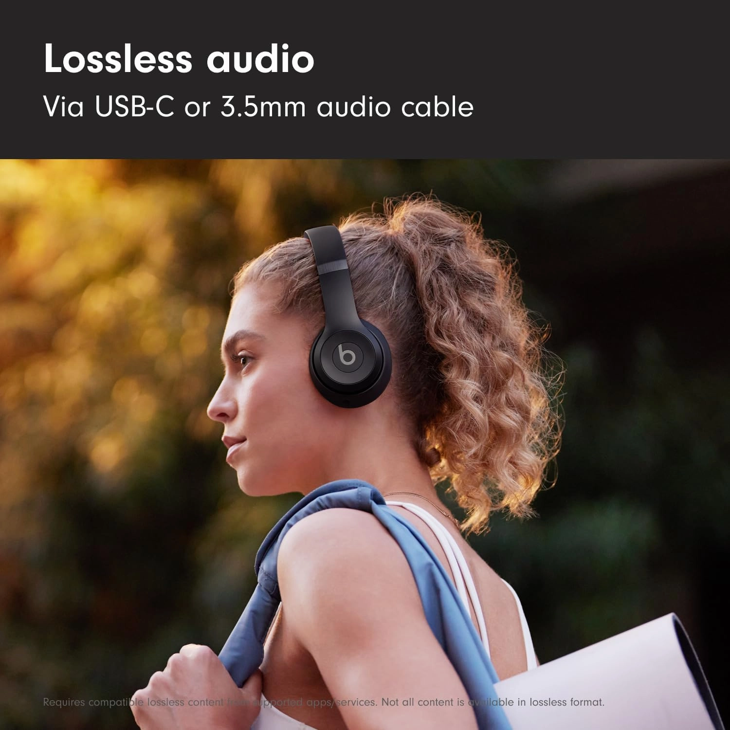 Beats Solo 4  Wireless Bluetooth On-Ear Headphones, Apple & Android Compatible, Up to 50 hours of Battery Life  Black & Gold