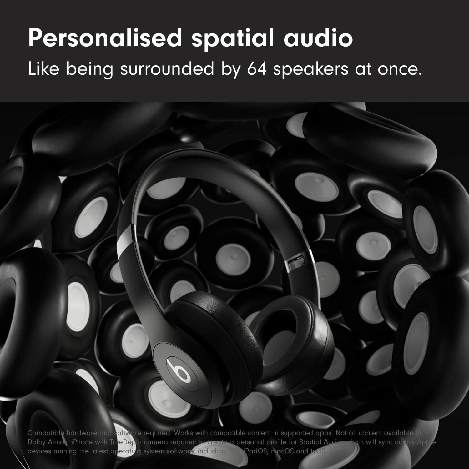 Beats Solo 4  Wireless Bluetooth On-Ear Headphones, Apple & Android Compatible, Up to 50 hours of Battery Life  Black & Gold