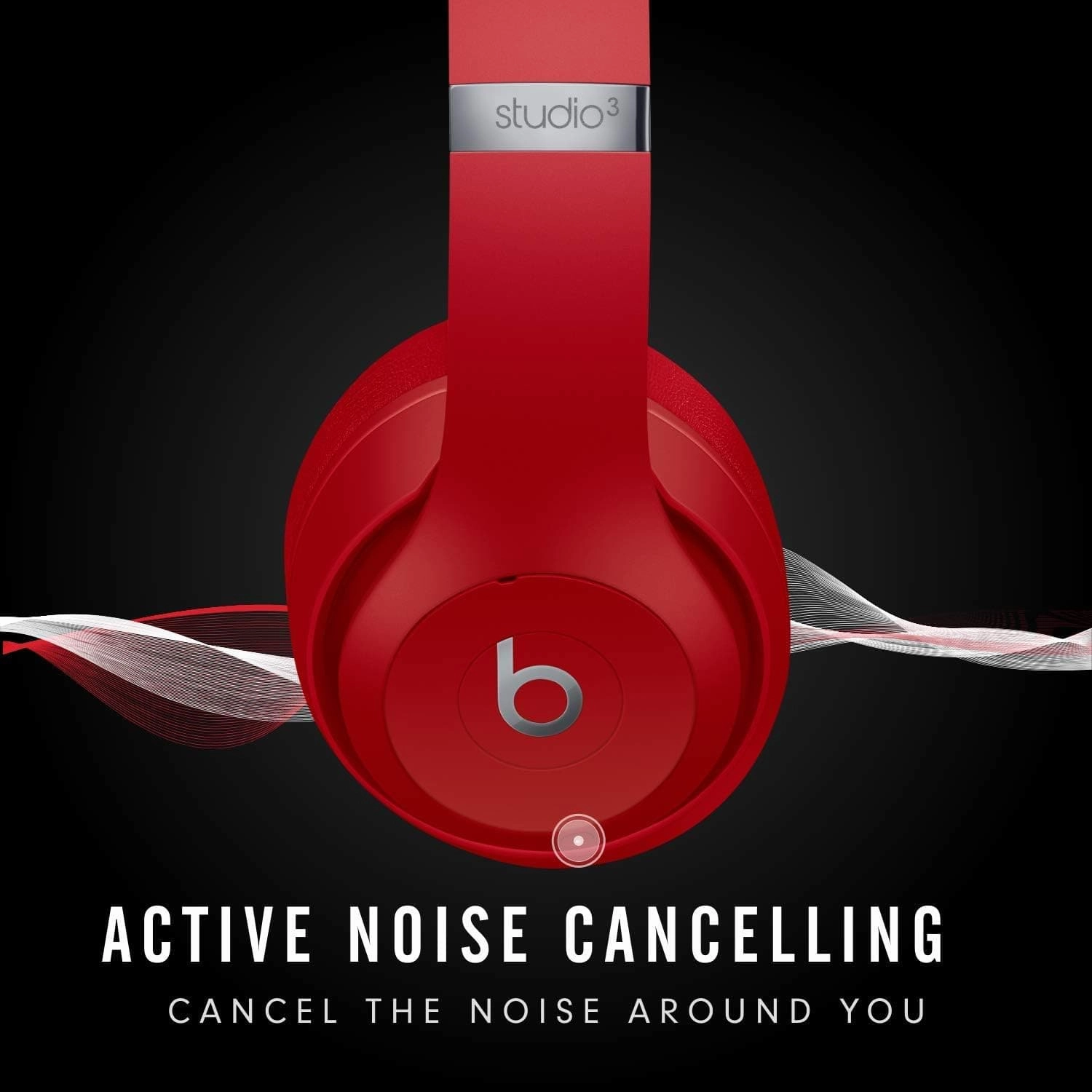 Beats Studio3 - Wireless Noise Cancelling Over Ear Headphones - Red