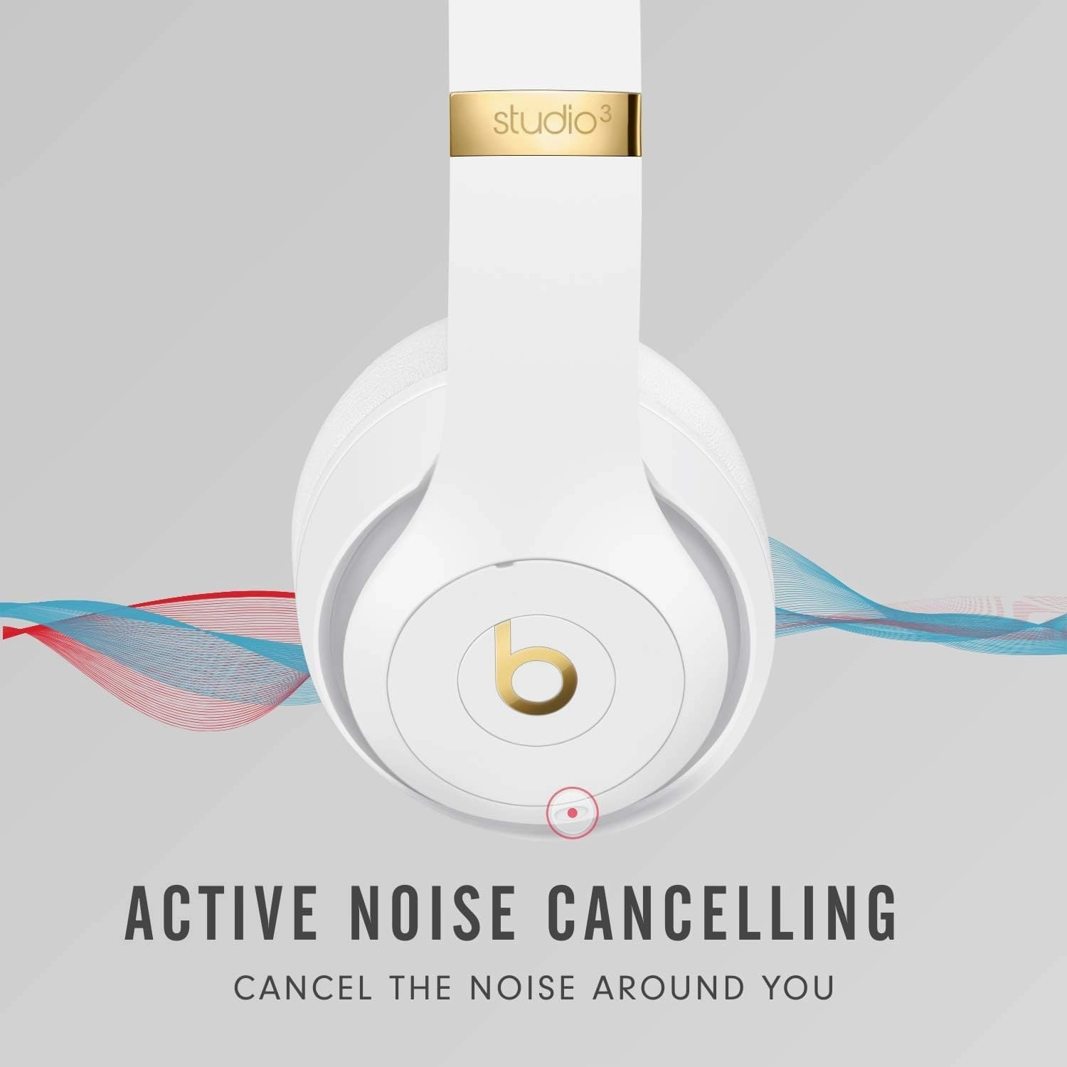 Beats Studio3 ANC Over-Ear Wireless Headphones - White