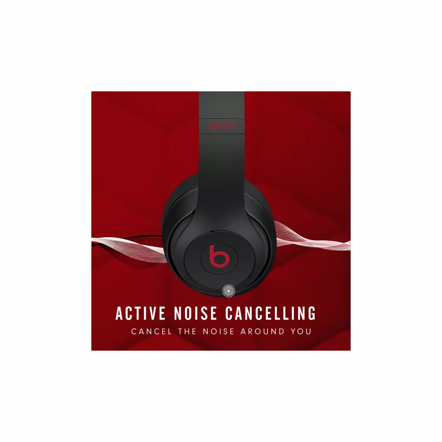 Beats Studio3 ANC Over-Ear Wireless Headphones [Black/Red]