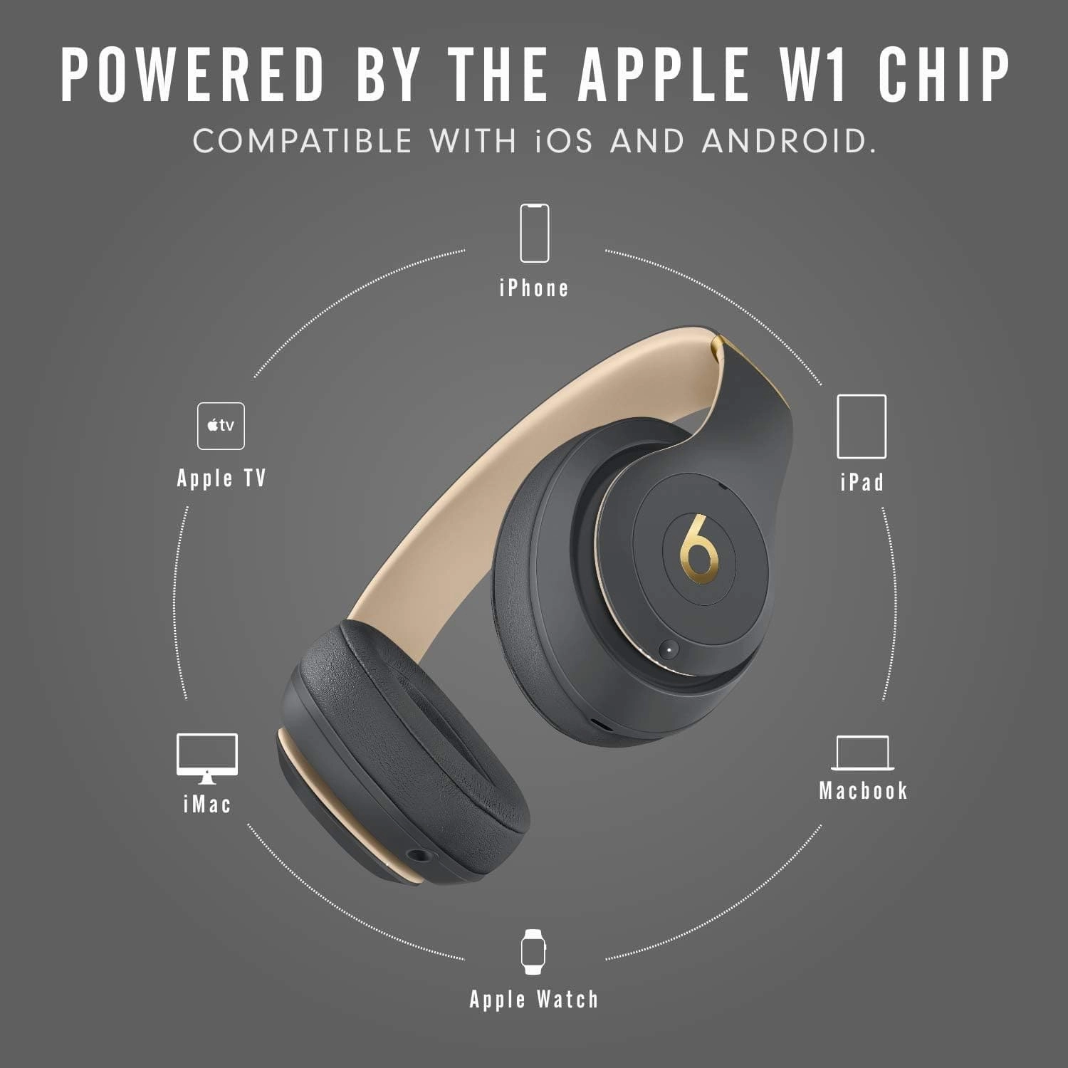 Beats Studio3 Wireless Noise Cancelling Over-Ear Headphones - Shadow Grey